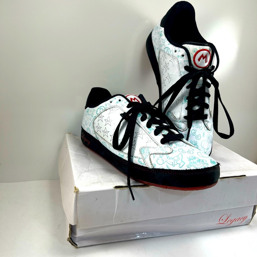 Nintendo x Run Athletics Legacy LTD Sneakers Size 9.5 2007 Mario Yoshi RARE